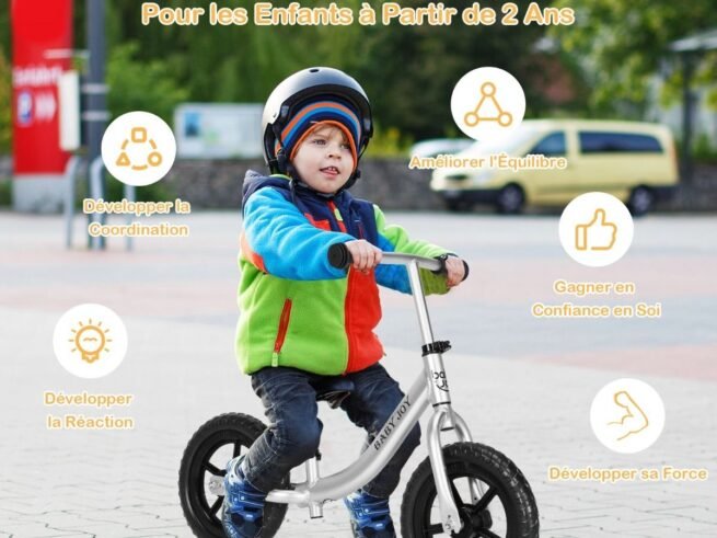 Balance Bike without Pedals for Children 2 Years + Adjustable Handlebars and Saddle
