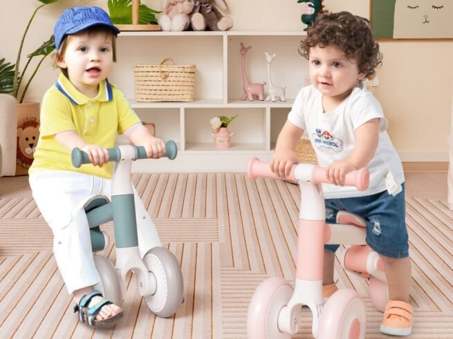 Baby Balance Bike Toddler Walker Training Bicycle with Adjustable Seat