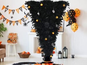 Black Artificial Christmas Tree 180cm (2)