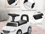Ride On Car for Children 12-36 Months with Music Horn Storage White