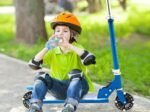 Foldable Children's Scooter 2 Automatic Flashing Wheels Adjustable Height