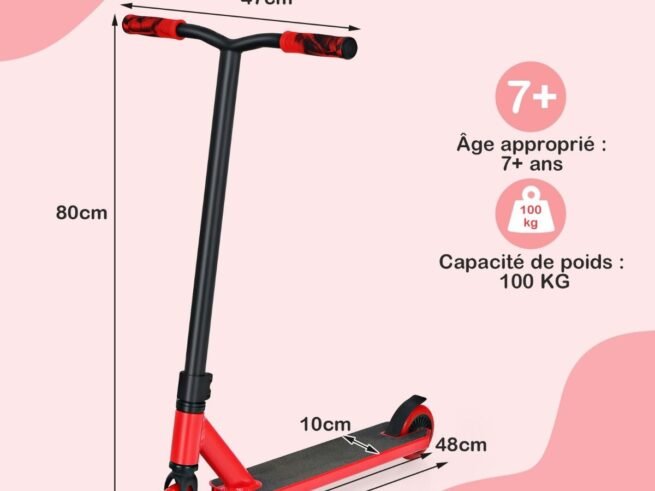 Children's Scooter 2 Wheels HIC Compression System ABEC-9 Bearings 7 Years