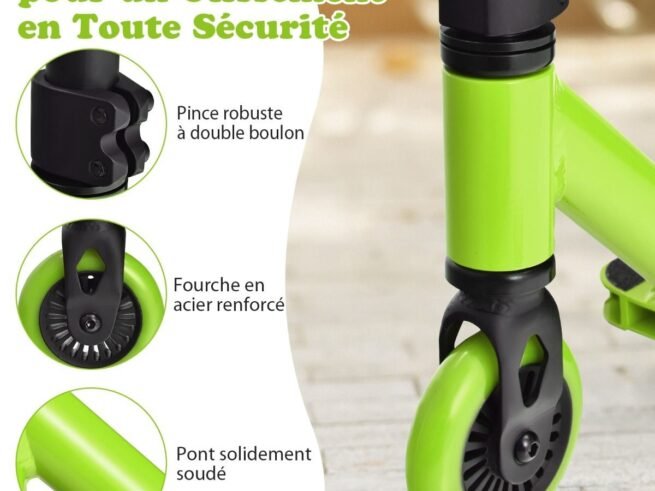 Children's Scooter 2 Wheels HIC Compression System ABEC-9 Bearings 7 Years