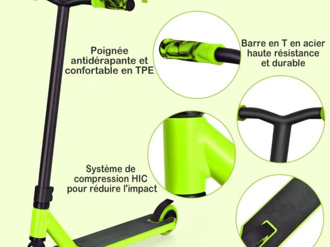 Children's Scooter 2 Wheels HIC Compression System ABEC-9 Bearings 7 Years