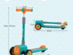 Folding Children's Scooter 3 PU Flash Wheels Height Adjustable 3-6 years
