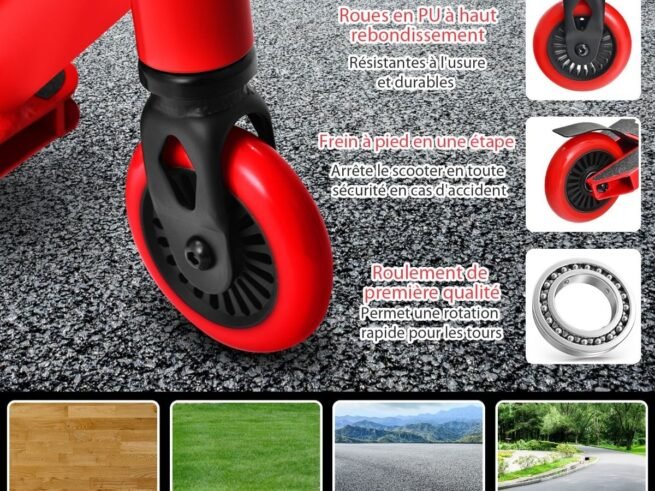 Children's Scooter 2 Wheels HIC Compression System ABEC-9 Bearings 7 Years