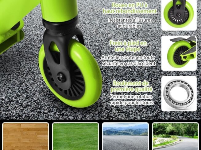 Children's Scooter 2 Wheels HIC Compression System ABEC-9 Bearings 7 Years