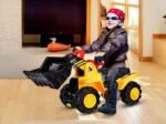 Children's Ride On Tractor Excavator Four-Tire Vocal Toy