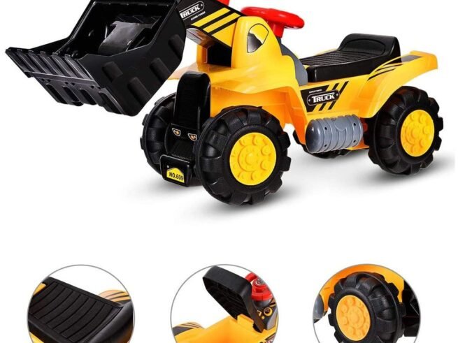Children's Ride On Tractor Excavator Four-Tire Vocal Toy
