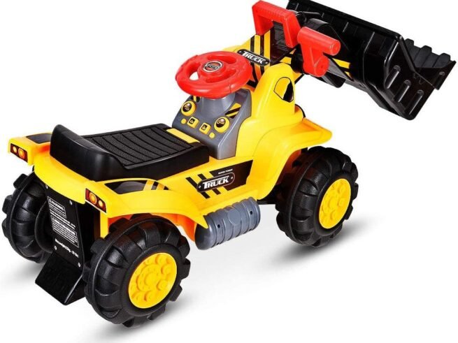 Children's Ride On Tractor Excavator Four-Tire Vocal Toy