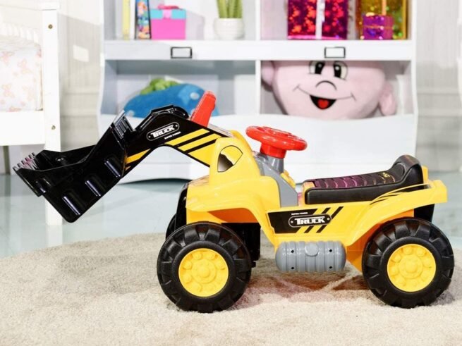Children's Ride On Tractor Excavator Four-Tire Vocal Toy