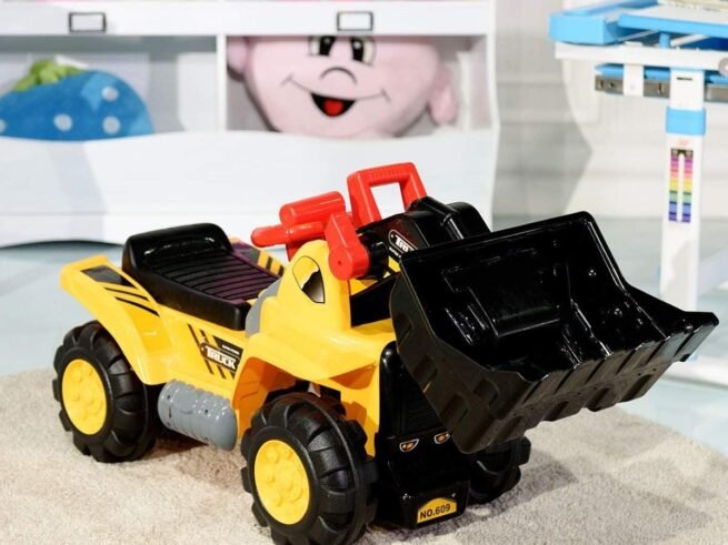 Children's Ride On Tractor Excavator Four-Tire Vocal Toy