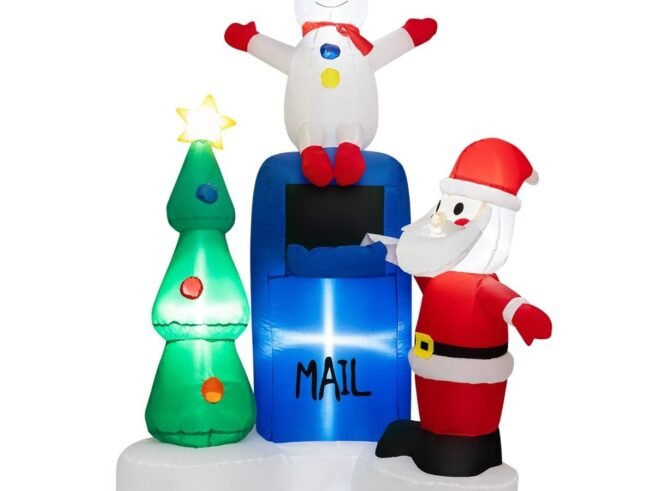 Inflatable Christmas Tree Santa Claus Decoration LED Lights 185cm