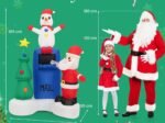 Inflatable Christmas Tree Santa Claus Decoration LED Lights 185cm