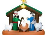 Inflatable Christmas Decoration Jesus Birth Scene with 7 Built-in LED Lights