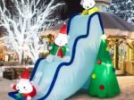 Inflatable Christmas Decoration 3 Polar Bears Slide LED Lights
