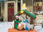 Inflatable Christmas Decoration Jesus Birth Scene with 7 Built-in LED Lights
