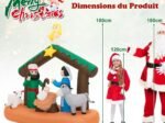 Inflatable Christmas Decoration Jesus Birth Scene with 7 Built-in LED Lights