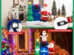Inflatable Christmas Tree Santa Claus Decoration LED Lights 185cm