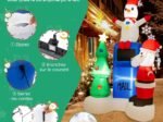 Inflatable Christmas Tree Santa Claus Decoration LED Lights 185cm