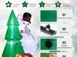 Inflatable Christmas Tree Snowmen Decorations 180cm LED Lights