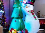 Inflatable Christmas Tree Snowmen Decorations 180cm LED Lights