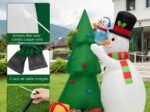 Inflatable Christmas Tree Snowmen Decorations 180cm LED Lights
