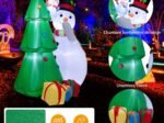 Inflatable Christmas Tree Snowmen Decorations 180cm LED Lights