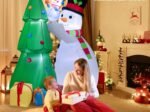 Inflatable Christmas Tree Snowmen Decorations 180cm LED Lights