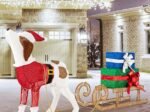 Pre-lit Lighted Christmas Dog Sleigh Gift Boxes Combo Decoration