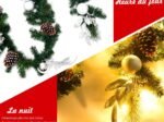 Artificial Christmas Garland 270CM with 50 LED Lights Timer Pine Cones