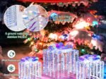 3 Iridescent Christmas Gift Boxes 156 Cool White LED Lights