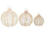 3 Decorative LED Christmas Balls 180 Warm and 180 White Light