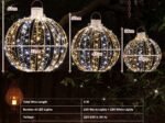 3 Decorative LED Christmas Balls 180 Warm and 180 White Light