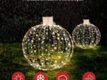 3 Decorative LED Christmas Balls 180 Warm and 180 White Light