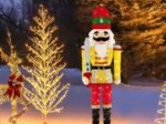 Christmas Nutcracker Soldier Light-Up Life-Size Figurine 166cm LED Lights