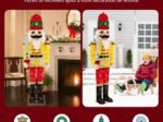 Christmas Nutcracker Soldier Light-Up Life-Size Figurine 166cm LED Lights