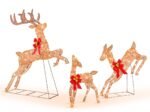 Lighted Christmas Reindeer 3 Pcs Set 255 Warm White Lights
