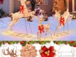 Lighted Christmas Reindeer 3 Pcs Set 255 Warm White Lights