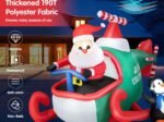 Inflatable Santa Claus with Helicopter with LED Lights for Indoor Outdoor 190cm
