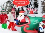 Inflatable Santa Claus with Helicopter with LED Lights for Indoor Outdoor 190cm
