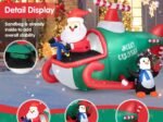 Inflatable Santa Claus with Helicopter with LED Lights for Indoor Outdoor 190cm