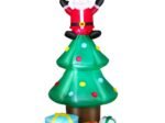 Inflatable Christmas Tree Santa Claus LED Lights 210cm Decoration for Indoor/Outdoor