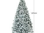 Artificial Snowflake Christmas Tree 225CM with Hinges Metal Stand