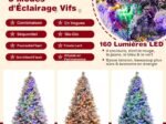 Artificial Christmas Tree 180 cm with Pine Needles 240 LED Lights 8 Lighting Modes