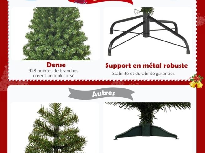 Artificial Christmas Tree 180CM Metal Stand Decoration