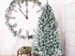 Artificial Snowflake Christmas Tree 180CM with Hinges Metal Stand