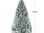 Artificial Snowflake Christmas Tree 180CM with Hinges Metal Stand