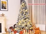 Artificial Snowflake Christmas Tree 180CM with Hinges Metal Stand