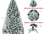 Artificial Snowflake Christmas Tree 180CM with Hinges Metal Stand